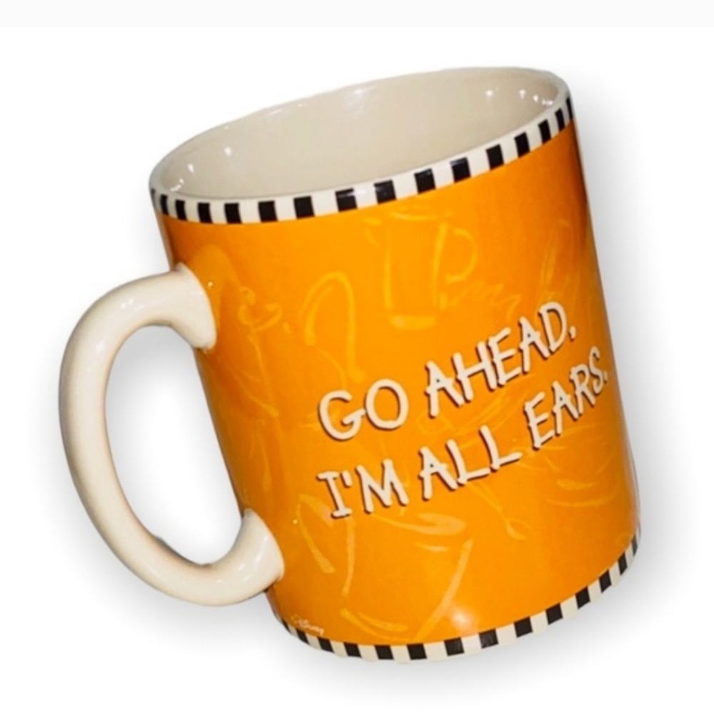 Disney Mickey Mouse Extra Large 24 oz Mug Sports News Go Ahead I'm All Ears - Picture 2 of 6